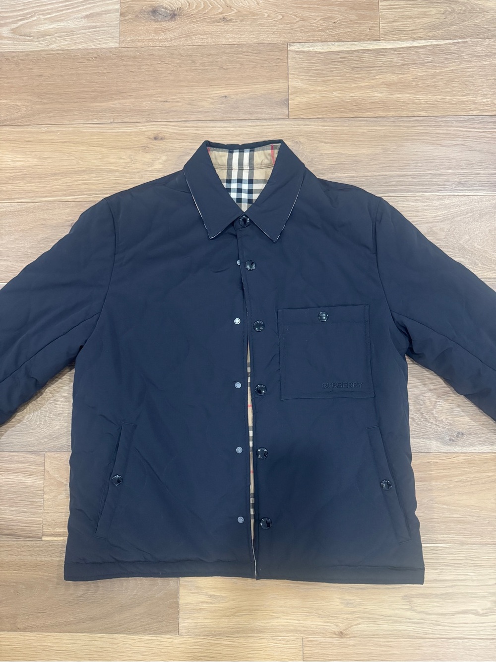 Burberry - Reversible Quilted Nylon Jacket with Signature Burberry Pattern